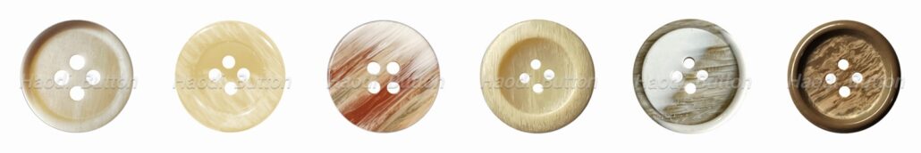 Polyester sheet stripe buttons