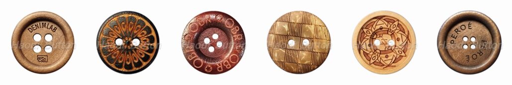 laser engraving wooden buttons