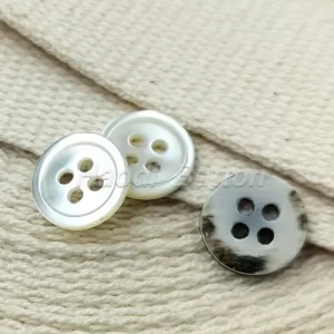 White Mother of Pearl Shell Button
