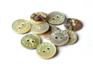 Laser Engraved Logo Akoya Mother of Pearl Button